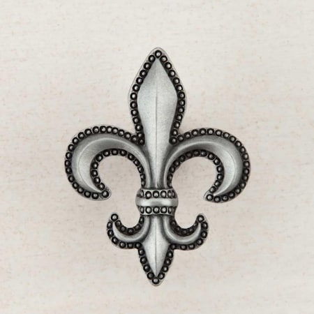 Acorn Mfg Artisan Collection Fleur - De - Lis Knob, Antique Pewter DQDPP